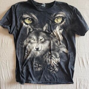 Vintage 3D wolf tee